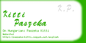 kitti paszeka business card